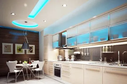 Instalarea de benzi cu LED-uri în bucătărie cu mâinile cum se instalează iluminare, instrucțiuni video (bucatarie) Instalarea de benzi cu LED-uri în bucătărie cu mâinile cum se instalează iluminat, instrucțiuni video de