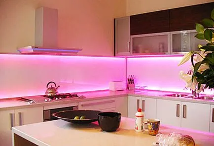 Instalarea de benzi cu LED-uri în bucătărie cu mâinile cum se instalează iluminare, instrucțiuni video (instalare) Instalarea de benzi cu LED-uri în bucătărie cu mâinile cum se instalează iluminat, instrucțiuni video de