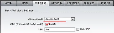 Configurarea punctului de acces în modul de pod