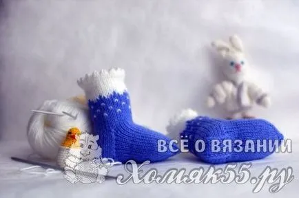 Șosete pentru nou-născut a vorbit - „homyak55“ - totul despre tricotat și de croșetat