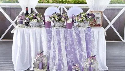 decorare nunta în stilul de lavandă ca o tendință modernă în 2017