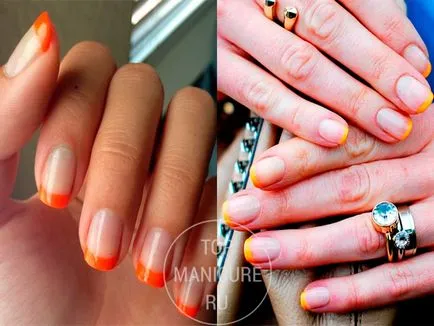 Orange manichiura - 56 idei originale