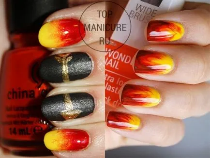 Orange manichiura - 56 idei originale