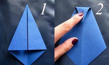 Carte poștală cu mâinile lor dintr-o hârtie de ziua