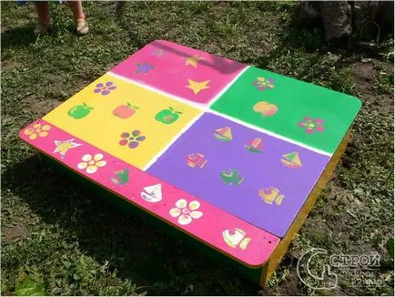 Sandbox cu mâinile - cum să facă Sandbox copiilor (foto)