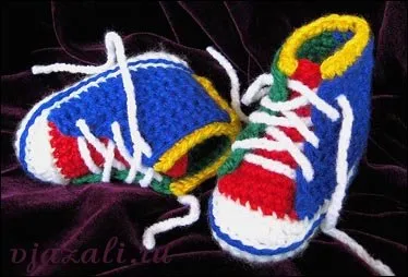 Adidași papuceii croșetat master class diagrame, modele, video și fotografii