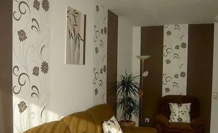 Tapetului două tipuri de fotografii ca pokleit diferite variante pentru cameră, filmați idei frumoase