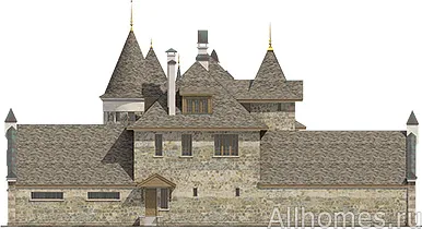 Casele de proiect în stilul unui castel medieval v-550-1k