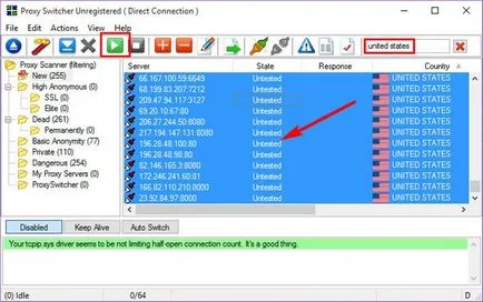 Programul proxy switcher ca pentru a merge on-line cu adresa IP a țării de destinație