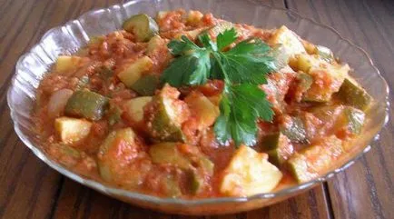 Tocană de dovlecei, morcovi și roșii (dovlecei) Iahnie de dovlecei, morcovi și roșii