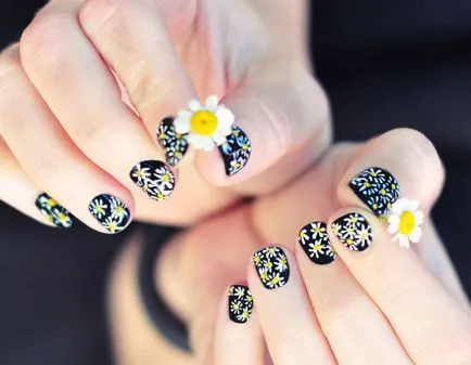 Daisies pe unghii - crea propria imagine romantica (musetel pe unghii) Daisies pe unghii - crea propria imagine romantica