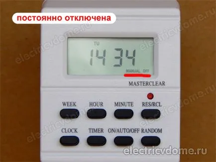 Outlet cu temporizator săptămânal (temporizator de evacuare) Priza cu temporizator săptămână