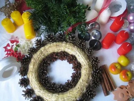 Crăciun coroană de flori - Coroana de Advent (coroană de flori) Crăciun coroană de flori - Coroana de Advent