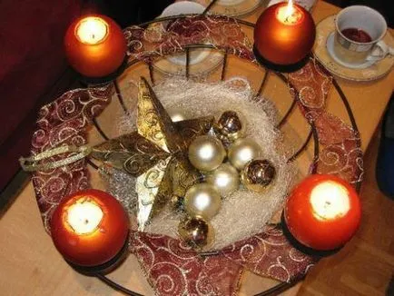 Crăciun coroană de flori - Coroana de Advent (tutorial) Crăciun coroană de flori - Coroana de Advent