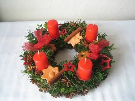 coroană de Crăciun - Coroana de Advent (Advent) Crăciun coroană de flori - Coroana de Advent