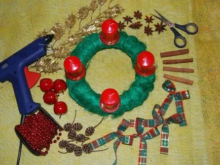 coroană de Crăciun - Coroana de Advent (Crăciun Cununa) Crăciun coroană de flori - Coroana de Advent