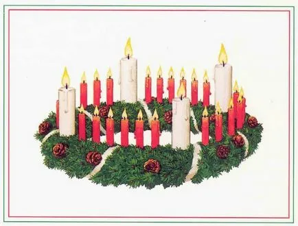 Crăciun coroană de flori - Coroana de Advent (cum se face) Crăciun coroană de flori - Coroana de Advent