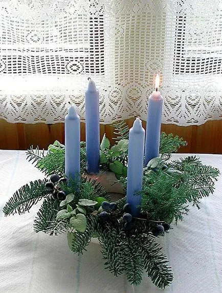Crăciun coroană de flori - Coroana de Advent (master-class) Crăciun coroană de flori - Coroana de Advent