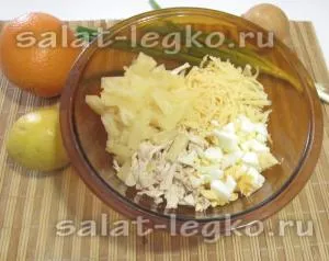 Salata de pui cu reteta ananas și porumb (porumb) Salata de pui cu ananas și porumb reteta