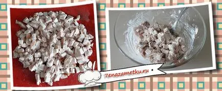 Salata de pui și ciuperci marinate (salata) Salata de pui cu ciuperci marinate