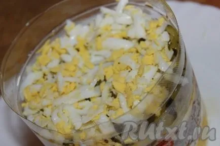 Salata cu ficat de pui si castraveti murati - reteta cu fotografii