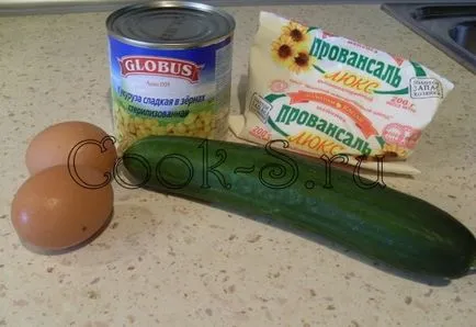 Salata cu porumb și castravete - un pas cu pas reteta cu fotografii, salata (reteta) Salata cu porumb și castravete - un pas cu pas reteta cu fotografii, salate