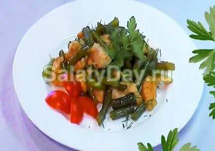 Salata cu fasole și carne de pui - energie pentru rețeta zi întreagă cu fotografii și video