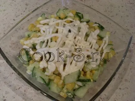 Salata cu porumb și castravete - un pas cu pas reteta cu fotografii, salata (reteta) Salata cu porumb și castravete - un pas cu pas reteta cu fotografii, salate