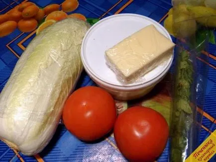 salata de varză chinezească cu rosii si branza (reteta pas cu pas, cu fotografii)