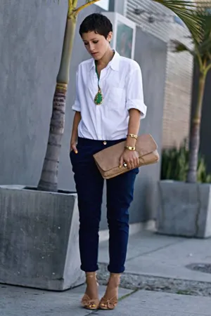 Din ceea ce sa poarte pantaloni albastru femei de 30 de imagini foto de moda