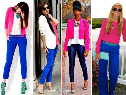 Din ceea ce sa poarte pantaloni albastru femei - 160 fotografie, Beauty Box
