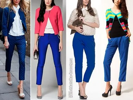 Din ceea ce sa poarte pantaloni albastru femei - 160 fotografie, Beauty Box