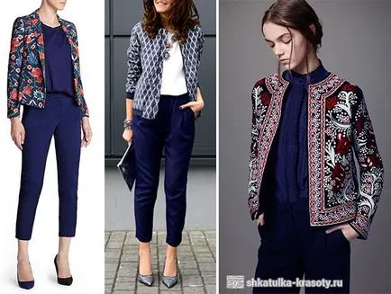 Din ceea ce sa poarte pantaloni albastru femei - 160 fotografie, Beauty Box