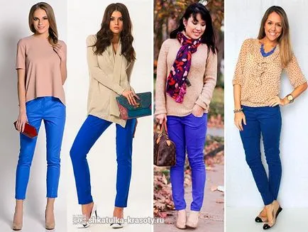 Din ceea ce sa poarte pantaloni albastru femei - 160 fotografie, Beauty Box