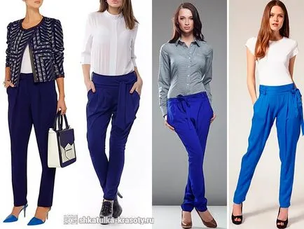 Din ceea ce sa poarte pantaloni albastru femei - 160 fotografie, Beauty Box
