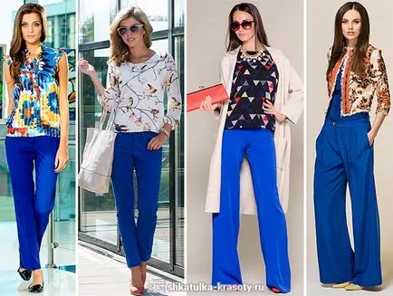 Din ceea ce sa poarte pantaloni albastru femei - 160 fotografie, Beauty Box