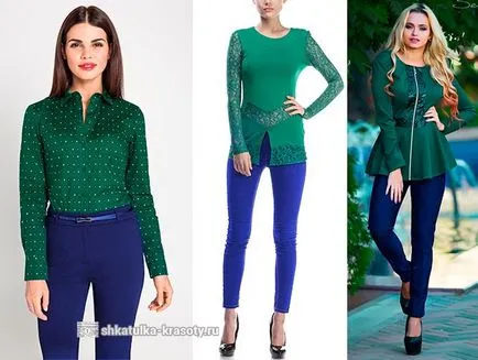 Din ceea ce sa poarte pantaloni albastru femei - 160 fotografie, Beauty Box