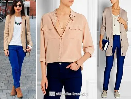 Din ceea ce sa poarte pantaloni albastru femei - 160 fotografie, Beauty Box