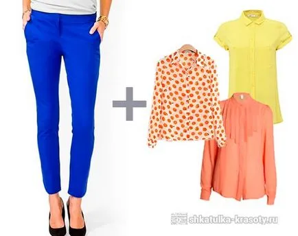 Din ceea ce sa poarte pantaloni albastru femei - 160 fotografie, Beauty Box