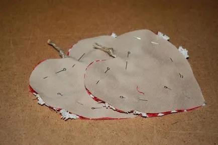 Inimi de tesatura, cu propriile lor mâini Valentines pentru a doua jumătate!
