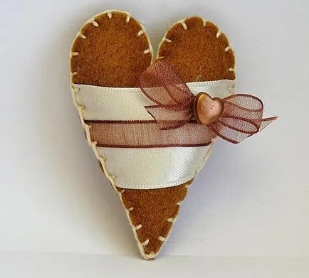 Inimi de tesatura, cu propriile lor mâini Valentines pentru a doua jumătate!