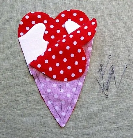 Inimi de tesatura, cu propriile lor mâini Valentines pentru a doua jumătate!
