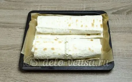Shaorma la reteta acasă cu un (pulpe de pui de utilizare) fotografie Shaorma la reteta acasă cu o fotografie
