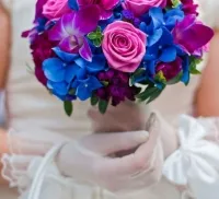 Albastru buchet de mireasa din ceea ce flori pentru a alege mireasa