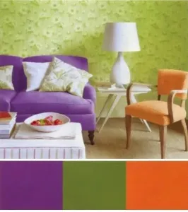 Ce culoare merge verde în interior, exemple