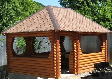 Eteri si pavilioane de gradina cu propriile lor mâini prezentarea generală a fotografia a proiectelor, în diferite forme și modele