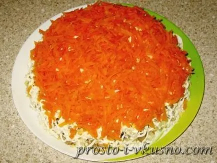 salata Layer si ciuperci de pui marinate (salata decapate ciuperci) salata Layered cu ciuperci marinate și pui
