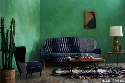 O combinație de interior verde cu designeri alte culori și sfaturi foto