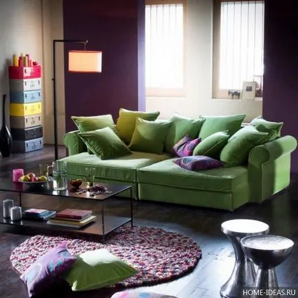 O combinație de interior verde cu designeri alte culori și sfaturi foto