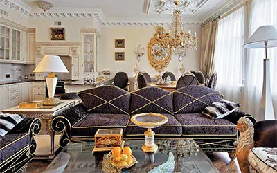 Stilul Empire în interior - proiectarea și crearea de idei foto